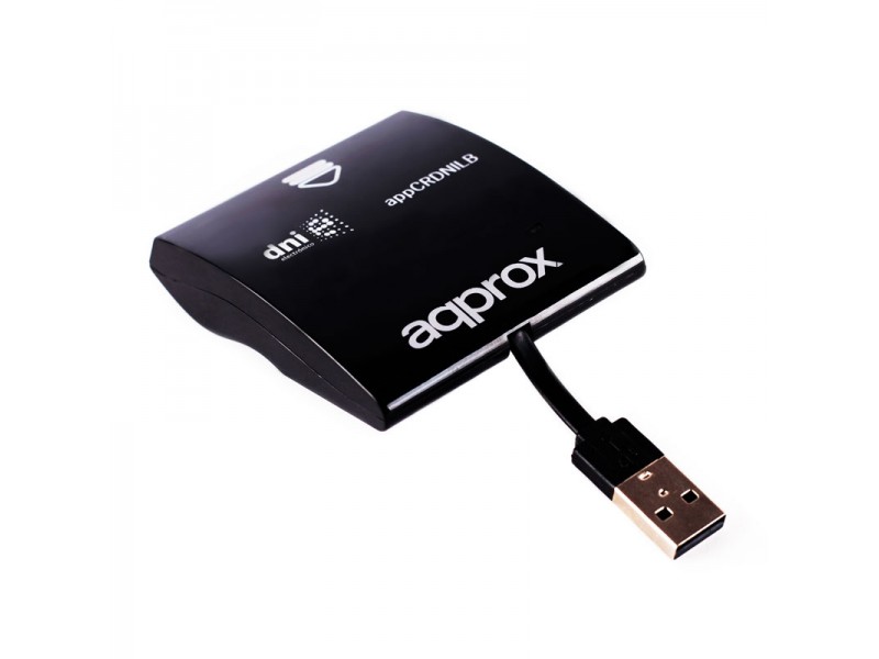 Approx Lector de DNI Electronico/Tarjeta Sanitaria - USB 2.0 - Color Negro