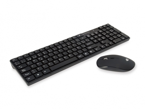 Conceptronic Orazio Pack Inalambrico USB Teclado + Raton 1600dpi - 3 Botones - Uso Ambidiestro - Color Negro