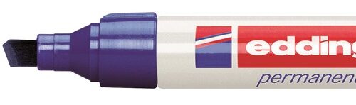 Edding Nº1 Rotulador Permanente - Punta Biselada - Trazo entre 1 y 5 mm. - Recargable - Secado Instantaneo - Color Azul