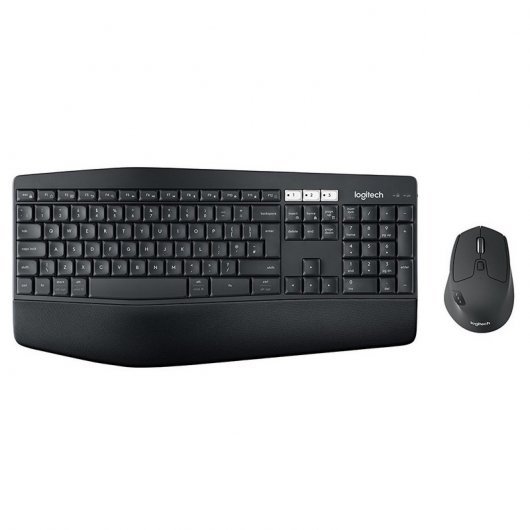 Logitech MK850 Performance Pack Inalambrico USB Teclado con Reposamuecas + Raton 1000dpi 7 Botones - Uso Diestro - Color Negro