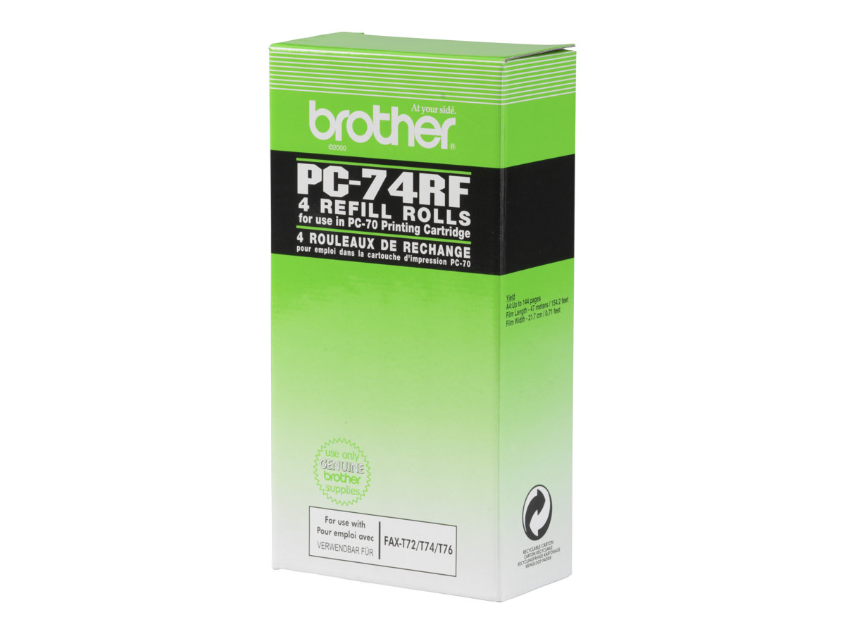 Brother PC74RF Pack de 4 Rollos de Transferencia Termica Originales
