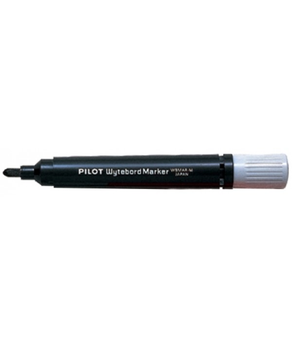 Pilot Rotulador para Pizarra Blanca - Punta Redonda de 4mm - Trazo de 1.8mm - Recargable - Tinta con Base de Alcohol - Borrable en Seco - Color Negro