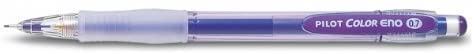 Pilot Portaminas Color Eno H-197 - Trazo 0.7mm - Grip de Goma - Goma de Borrar - Mina Color Violeta