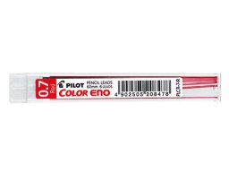 Pilot Pack de 6 Minas para Portaminas Color Eno H-197 0.7mm - Minas Color Rojo