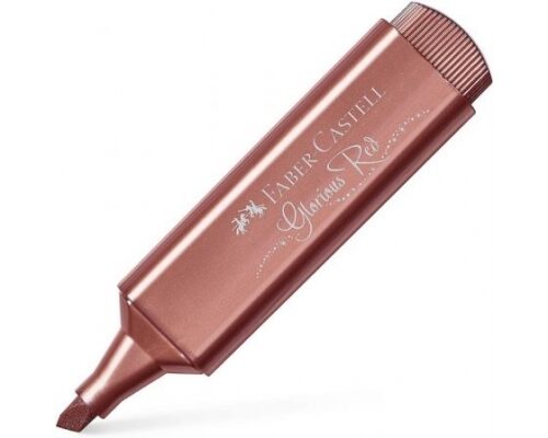 Faber-Castell Rotulador Marcador Fluorescente Textliner 46 - Punta Biselada - Trazo entre 1.2mm y 5mm - Tinta con Base de Agua - Color Rojo Metalico