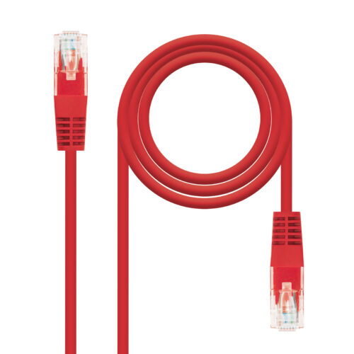 Nanocable Cable de Red Latiguillo RJ45 Cat.5e UTP AWG24 1m - Color Rojo