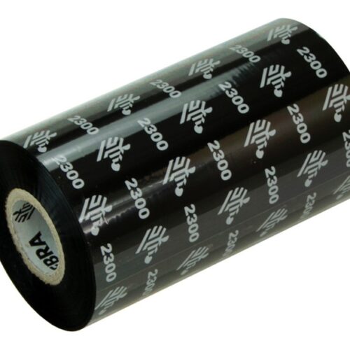 Zebra ZipShip 2300 Pack de 12 Cintas de Transferencia Termica Original - Cintas de Cera - Nucleo 12.7mm, Ancho 84mm, Longitud 74m