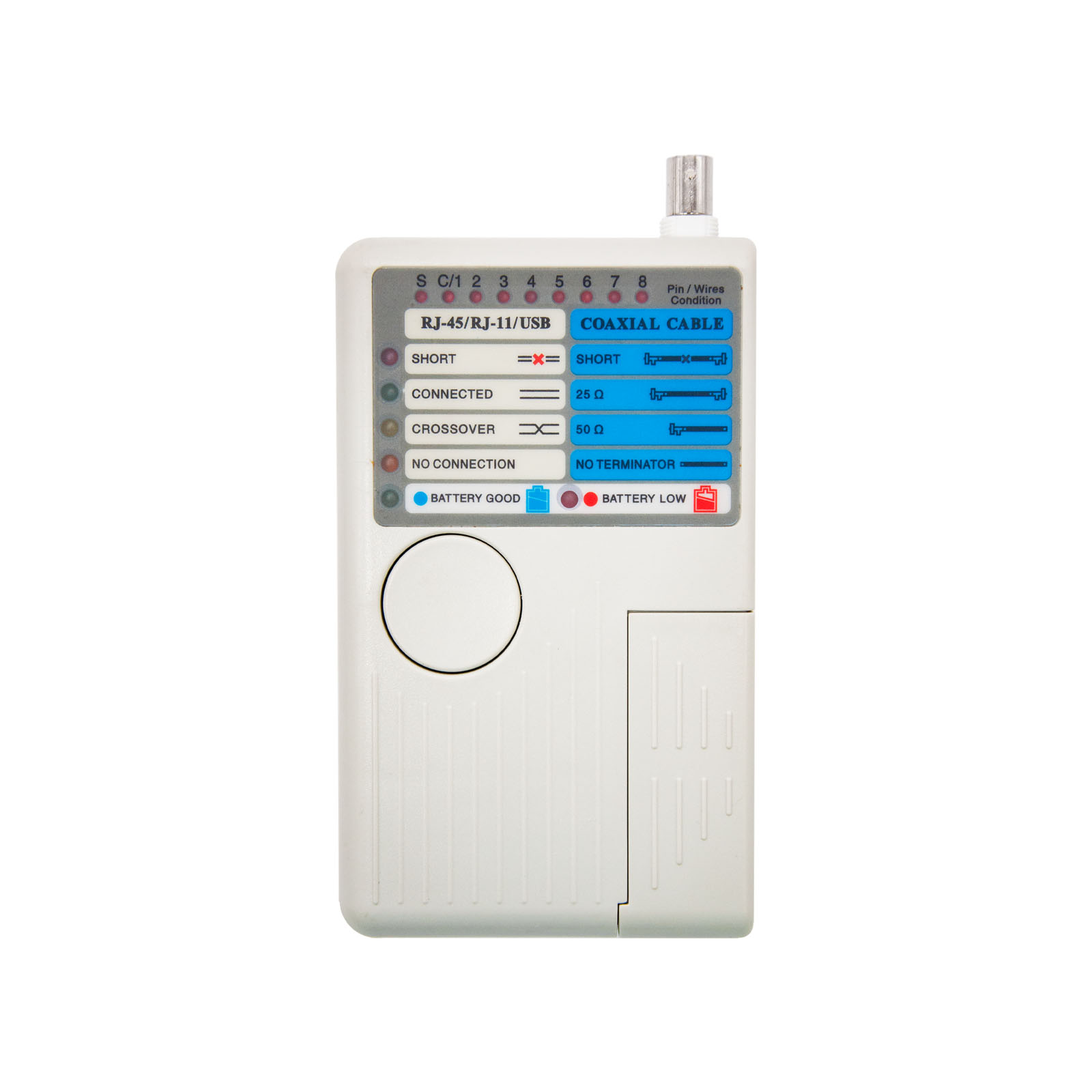 Nanocable Testeador para Cable RJ11/RJ12/RJ45, USB, Coaxial