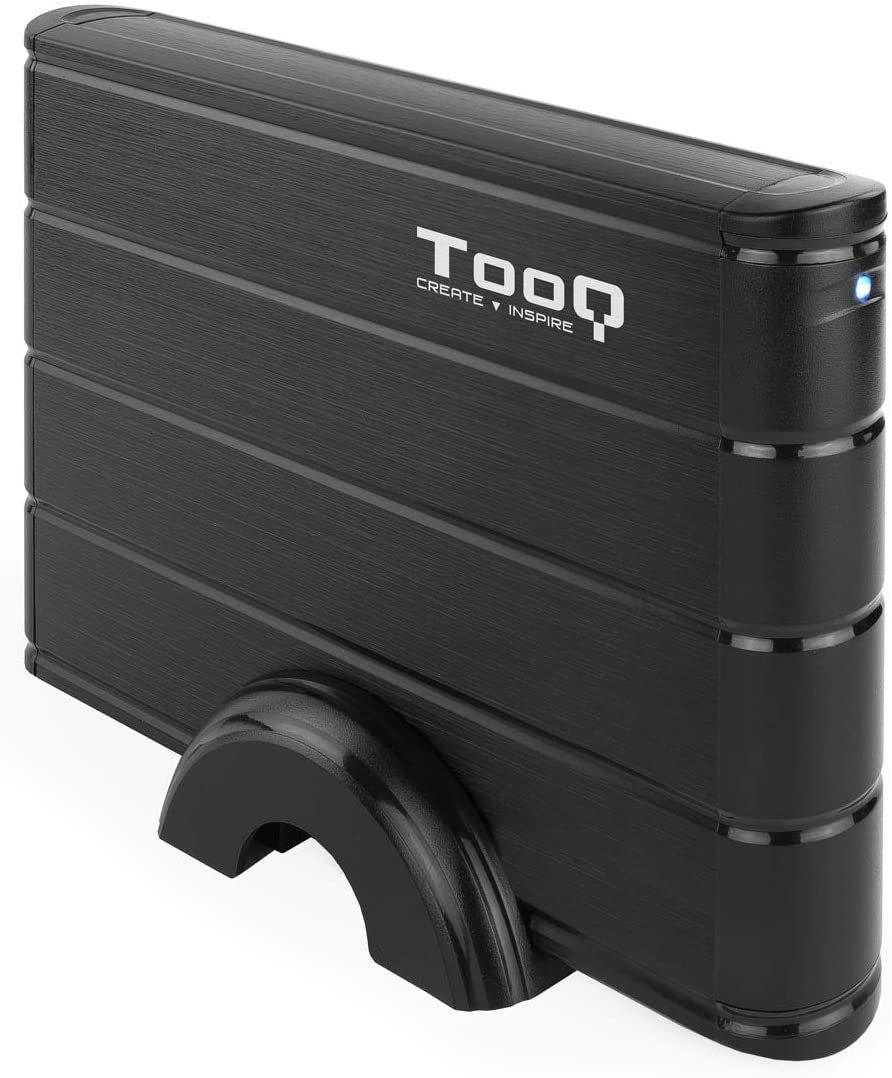 Tooq Carcasa Externa HDD 3.5" SATA USB 3.0 con Soporte - Color Negro