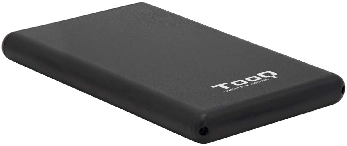 Tooq Carcasa Externa HDD/SDD 2.5" hasta 9,5mm SATA USB-C con Adaptador a USB-A - Color Negro