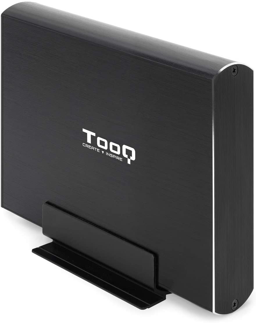 Tooq Carcasa Externa HDD 3.5" SATA USB 3.0/3.1 Gen1 con Soporte - Color Negro