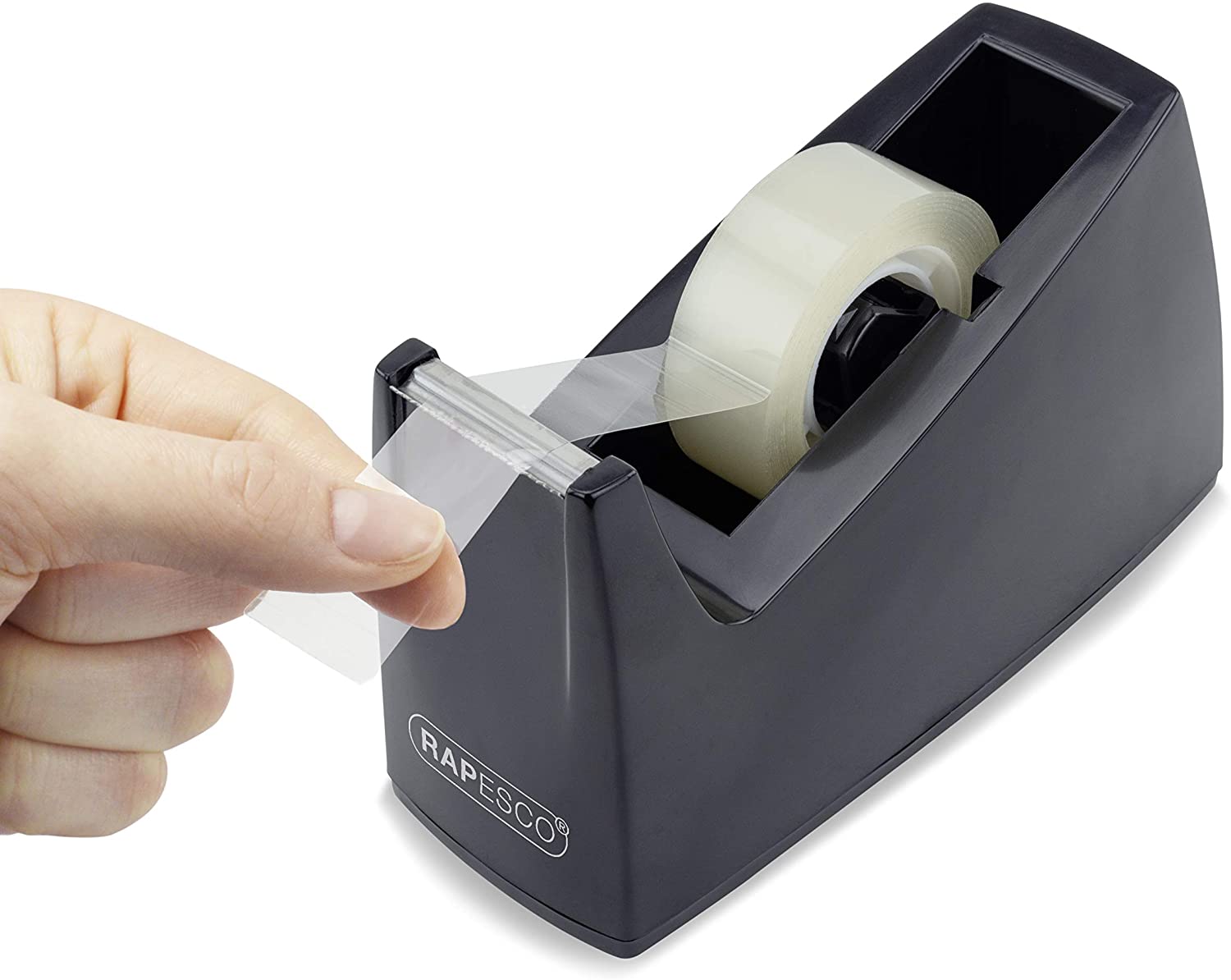Rapesco Portarollos para Cinta Adhesiva 19mmx33m - Base de Goma Antideslizante - Cinta no Incluida