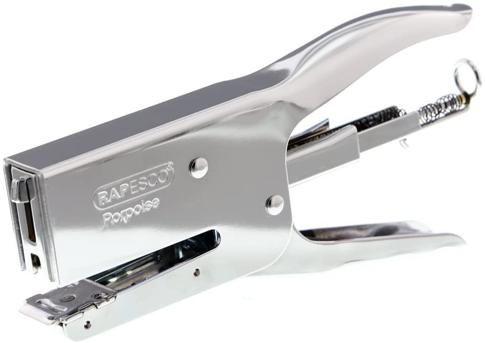 Rapesco Porpoise Grapadora Metalica de Tenaza - Hasta 20 Hojas - Grapas 26/6-8mm, 24/6-8mm - Grapado Cerrado