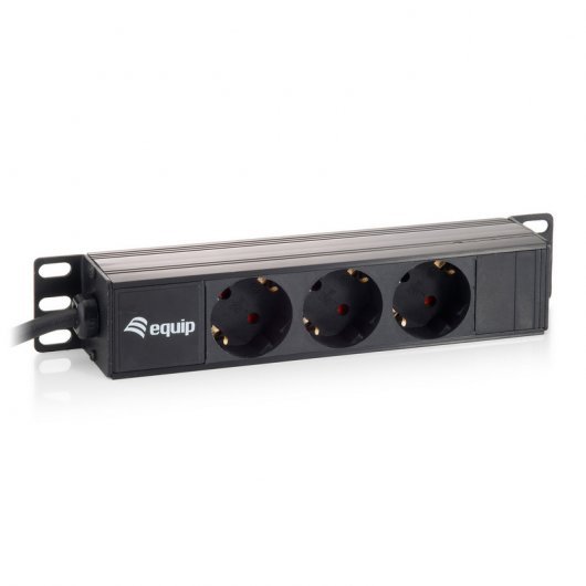 Equip Regleta 3 Shuckos para Montaje en Rack 10" 1U - Cable de 1.50m