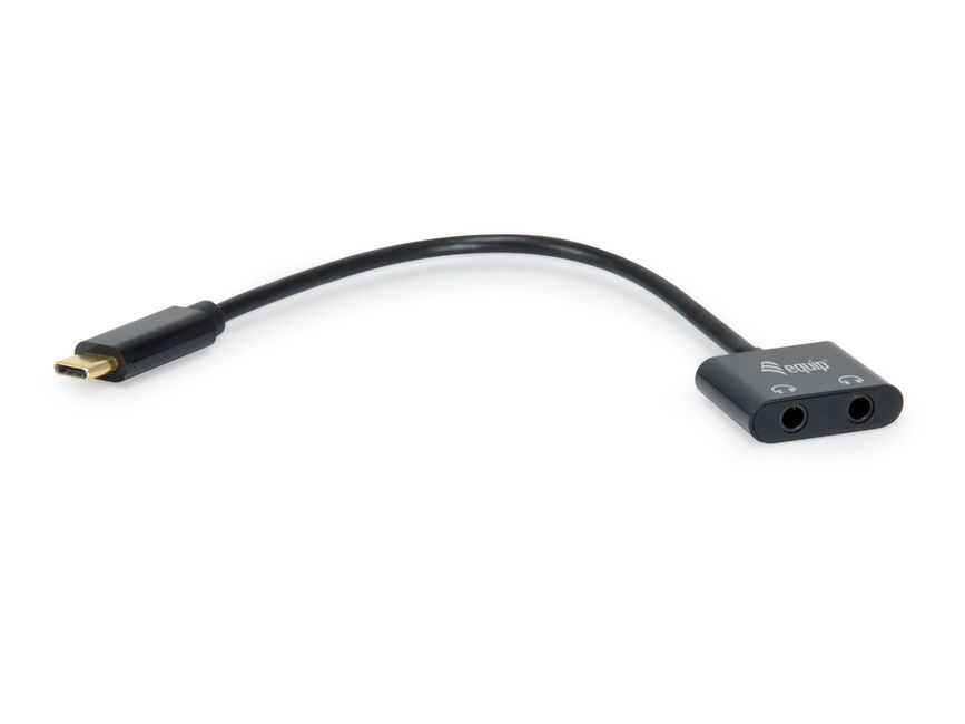 Equip Adaptador USB-C Macho a Doble 3.5mm Hembra