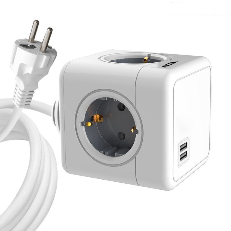 Jocca Cubo de 4 Enchufes + 2 USB-A - Cable de 1.50m