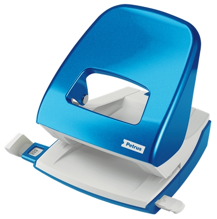 Petrus 62 Taladro Perforador - Hasta 30 Hojas - Marcas de Formato - Punzones 5.5mm - Color Azul