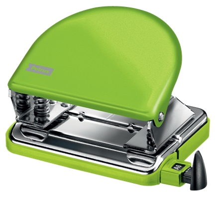 Petrus 52 Taladro Perforador Clasico Metalico - Hasta 20 Hojas - Marcas de Formato - Facil Vaciado - Punzones 5.5mm - Color Verde