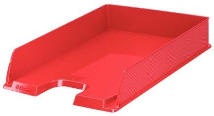 Esselte Europost Vivida Bandeja Portadocumentos -  Formato Vertical - A4 - Espacio para Etiqueta Identificativa - Color Rojo
