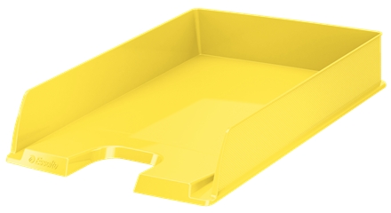 Esselte Europost Vivida Bandeja Portadocumentos -  Formato Vertical - A4 - Espacio para Etiqueta Identificativa - Color Amarillo