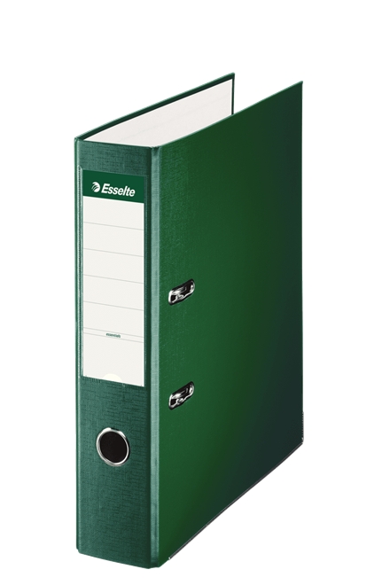 Esselte Archivador de Palanca - Formato A4 - Lomo 75mm - Capacidad para 500 Hojas - Color Verde