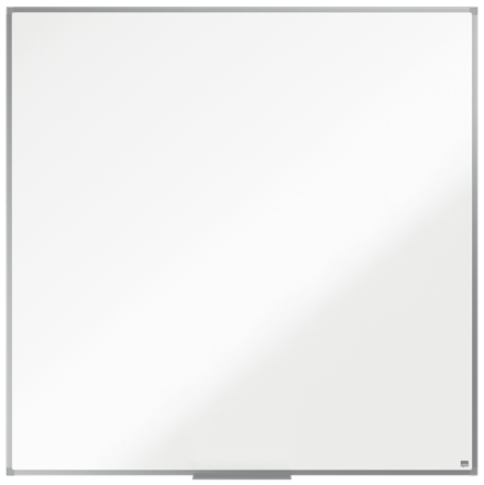Nobo Essence Pizarra de Melamina 1200x1200mm - Marco de Aluminio Anodizado - Bandeja para Rotuladores - Color Blanco