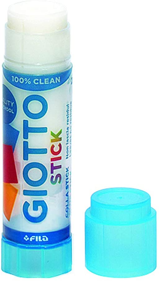 Giotto Stick Barra de Pegamento Pequeo - Capacidad 10gr - Sin Disolventes - Secado Rapido - Apto para Uso Escolar