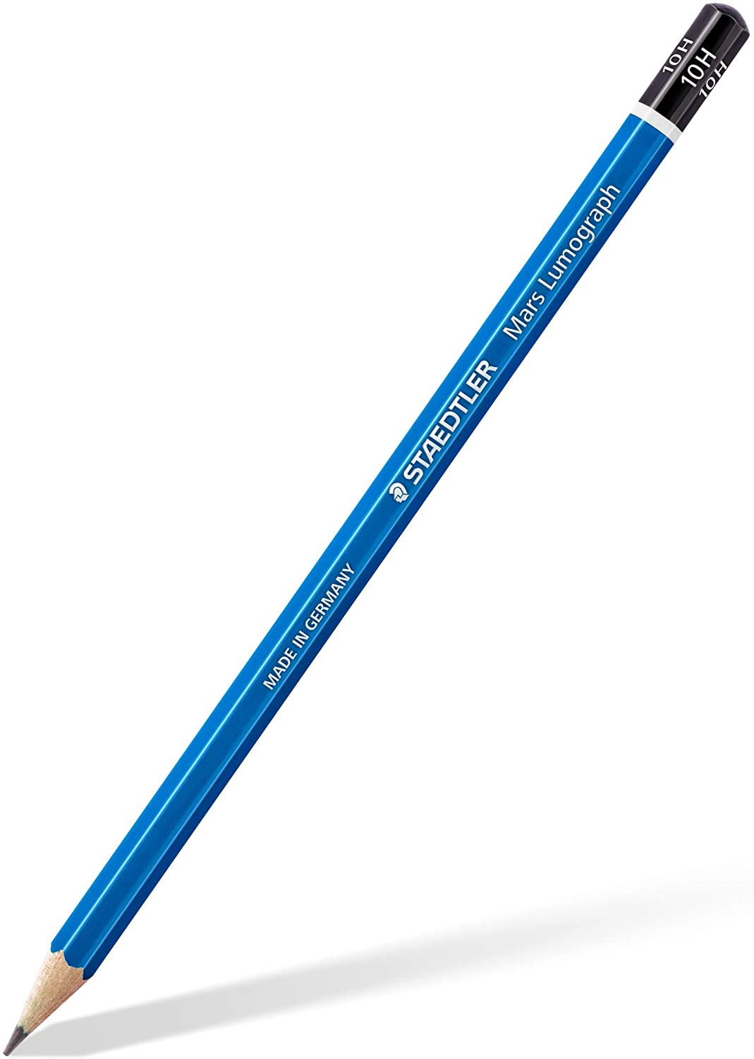 Staedtler Mars Lumograph 100 Lapices de Grafito Hexagonal - Mina 10H - Resistencia a la Rotura - Madera de Bosques Sostenibles