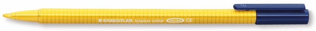 Staedtler Triplus Color 323 Rotulador de Punta Fina - Trazo 1mm Aprox - Tinta Base de Agua - Color Amarillo
