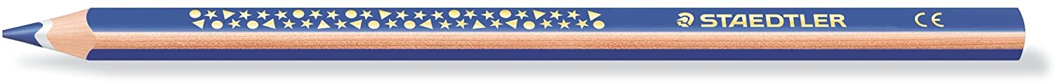 Staedtler Jumbo Noris 128 Lapiz Triangular de Color - Mina de 4mm - Resistencia a la Rotura - Diseo Ergonomico - Color Azul