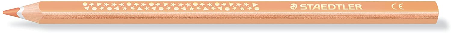 Staedtler Jumbo Noris 128 Lapiz Triangular de Color - Mina de 4mm - Resistencia a la Rotura - Diseo Ergonomico - Color Beige