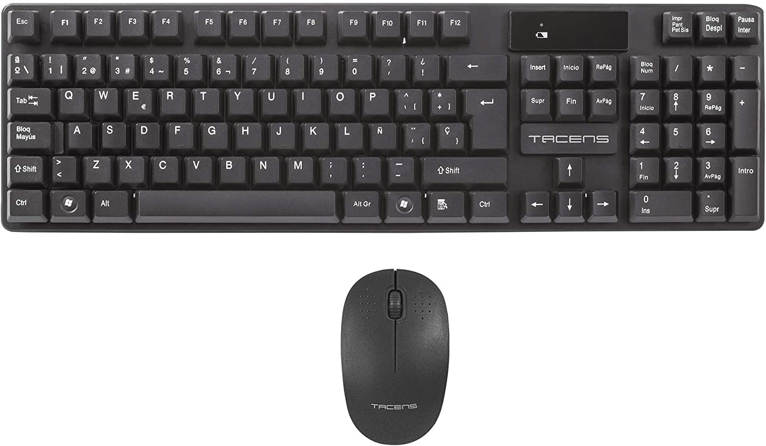 Tacens Anima ACPW0 Pack Inalambrico USB Teclado + Raton 1200dpi 3 Botones - Ambidiestro