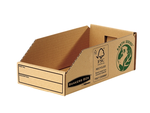 Fellowes Bankers Box Earth Bandeja de Carton 147mm - Montaje Manual - Carton Reciclado Certificacion FSC - Color Marron