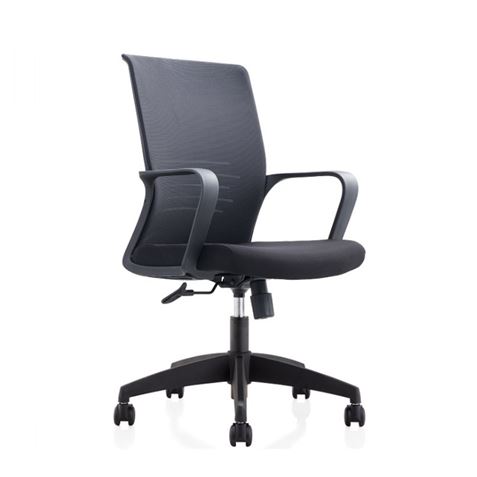 Muvip Silla de Oficina OF1000 - Piston Clase 2 - Mecanismo de Inclinacion - Soporte Lumbar - Ajuste de Altura - Base de Aluminio - Peso Max. 120kg