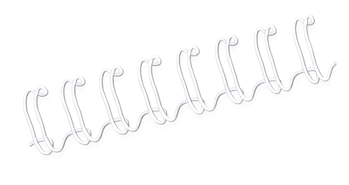 Fellowes Wire Pack de 100 Espirales Dobles Metalicas 10mm - Hasta 80 Paginas - Color Blanco