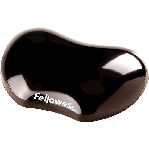 Fellowes Crystal Reposamuecas Flexible de Gel - Resistente a las Manchas - Color Negro