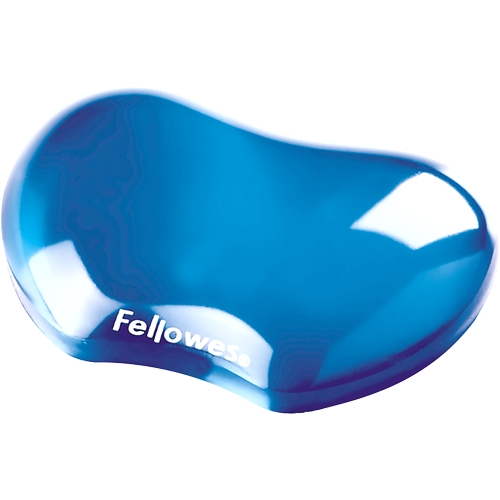 Fellowes Crystal Reposamuecas Flexible de Gel - Resistente a las Manchas - Color Azul