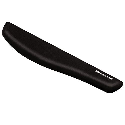 Fellowes PlushTouch Reposamuecas para Teclado Foam Fusion - Proteccion Antibacterias - Material Extrasueve - Base Antideslizante - Color Negro