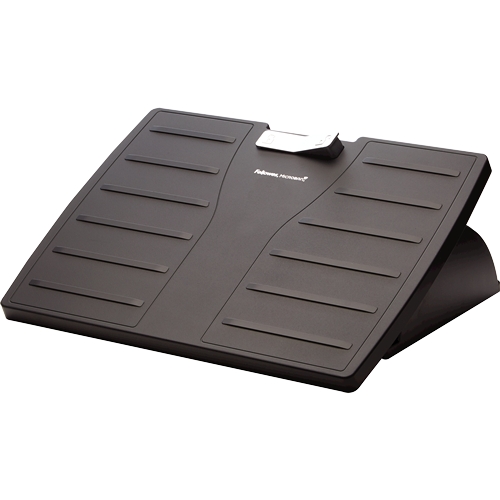Fellowes Office Suites Reposapies Ajustable con Microban - 3 Ajustes de Altura - Tamao de 444x333mm - Rango de Inclinacin hasta 30° Aprox