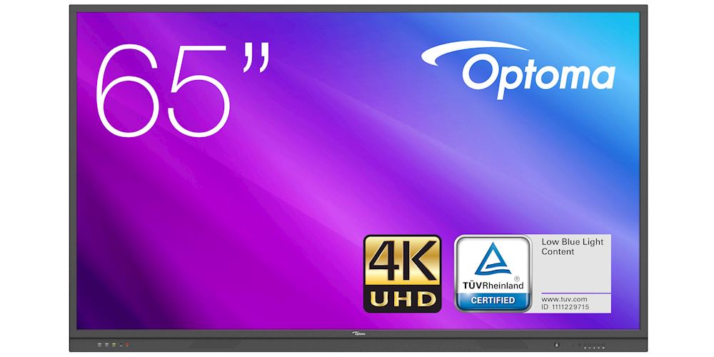 Optoma Creative Touch 3651RK Pizarra Interactiva Tactil 65" UltraHD 4K - Tiempo de Respuesta 8ms - 20 Puntos Tactiles Simultaneos - HDMI, VGA, DisplayPort, USB, LAN