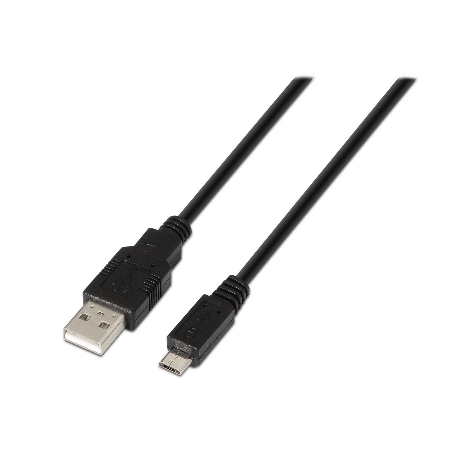 Aisens Cable USB 2.0 - Tipo A Macho a Micro B Macho - 1.8m - Color Negro