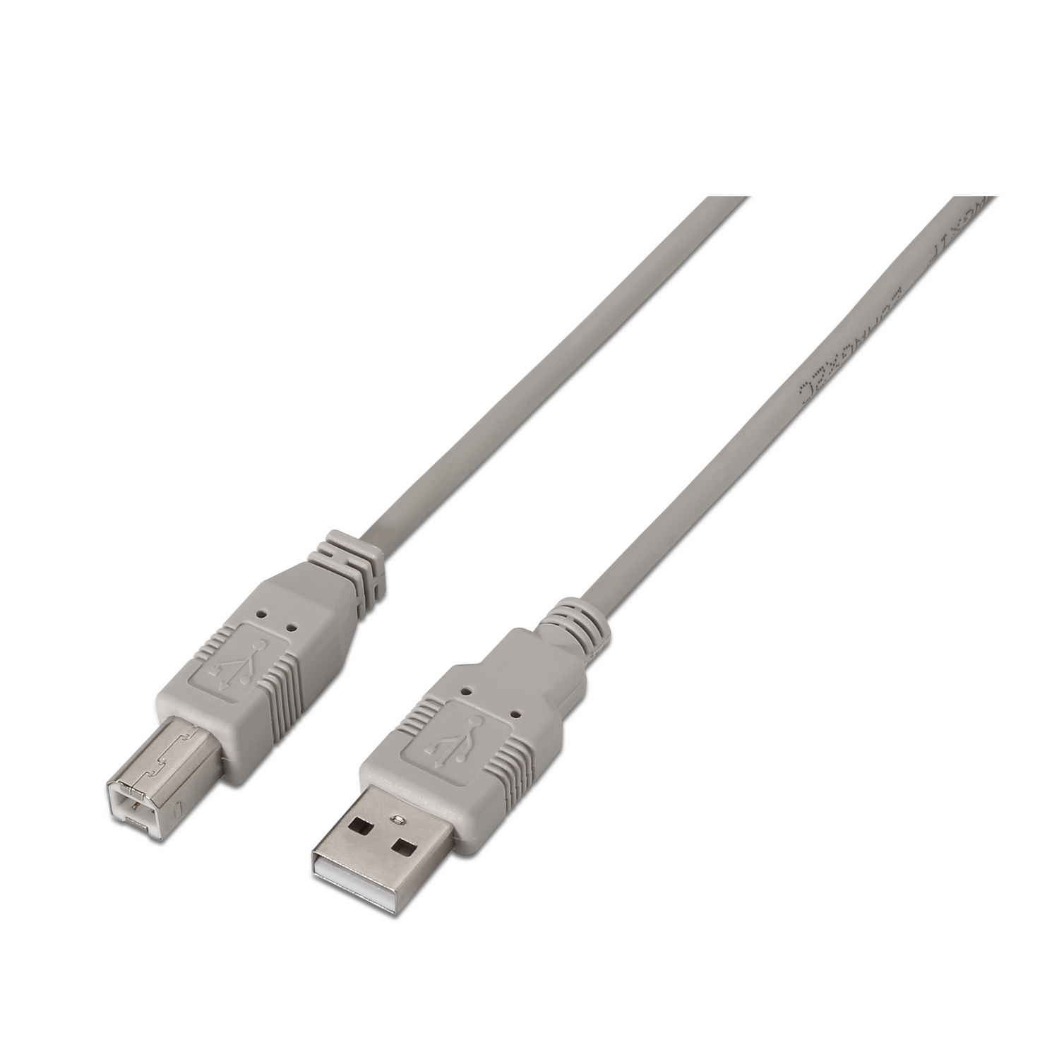 Aisens Cable USB 2.0 Impresora - Tipo A Macho a Tipo B Macho - 3.0m - Color Beige