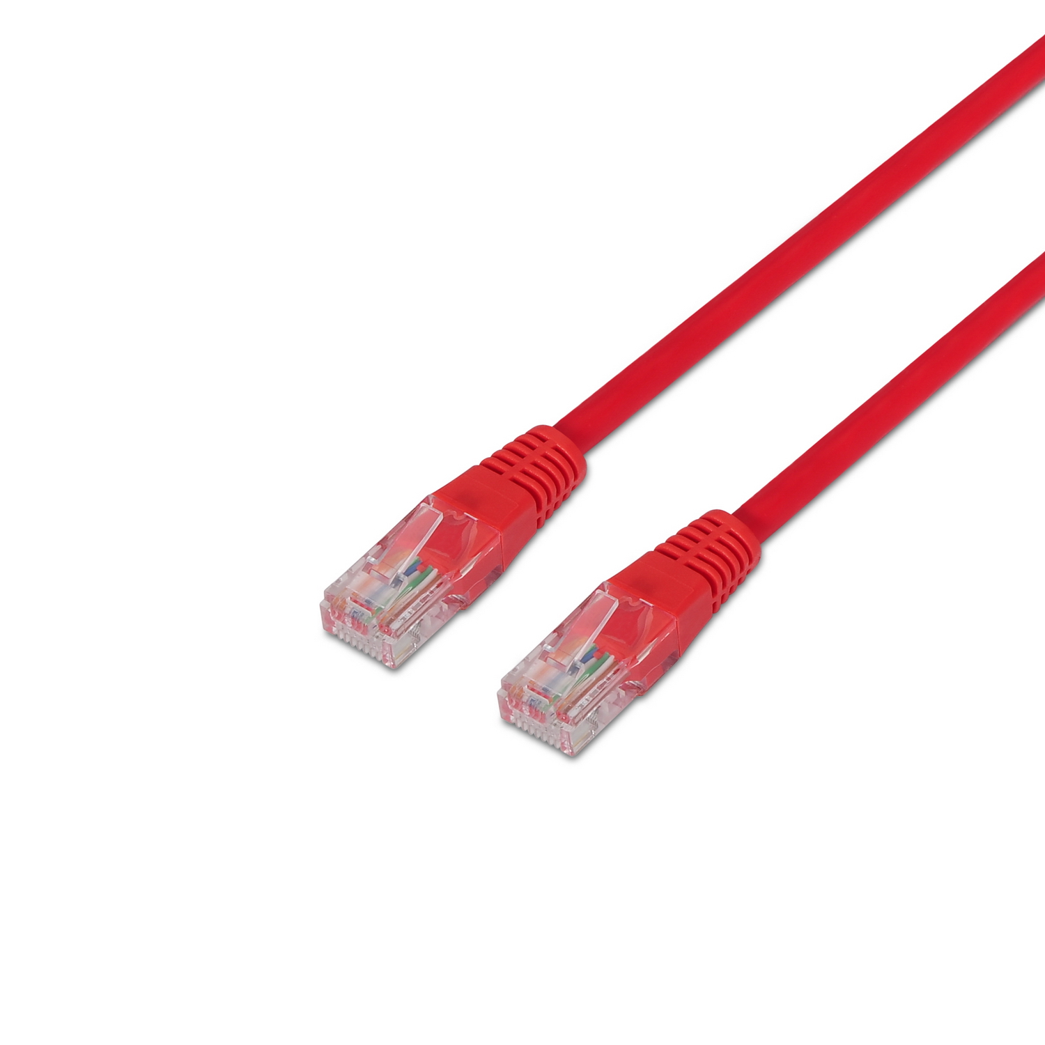 Aisens Cable de Red Latiguillo RJ45 Cat.5e UTP AWG24 - 1.0m - 10/100 Mbit/s - Color Rojo