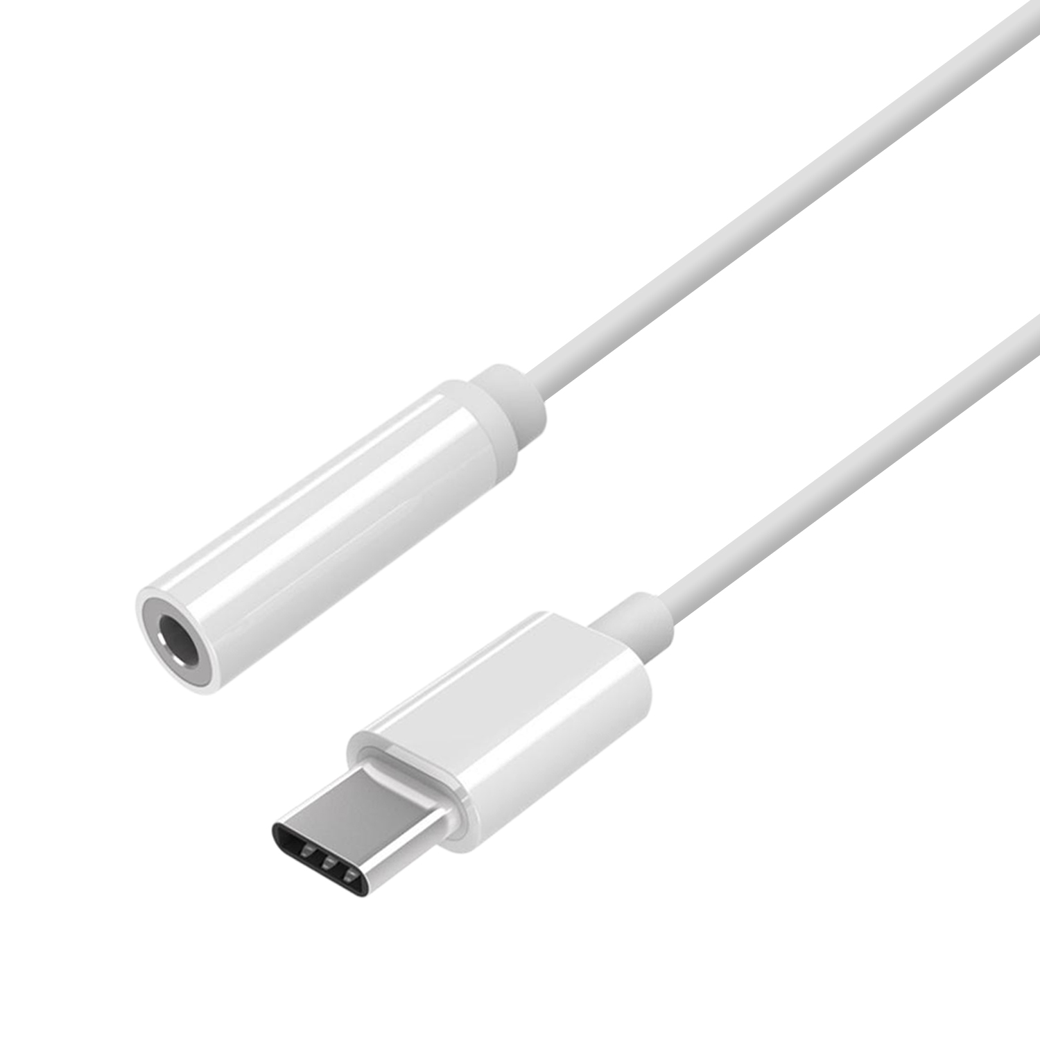 Aisens Conversor USB-C a Audio Estilo Apple - USB-C/M-JACK 3.5/H - 15cm - Color Blanco