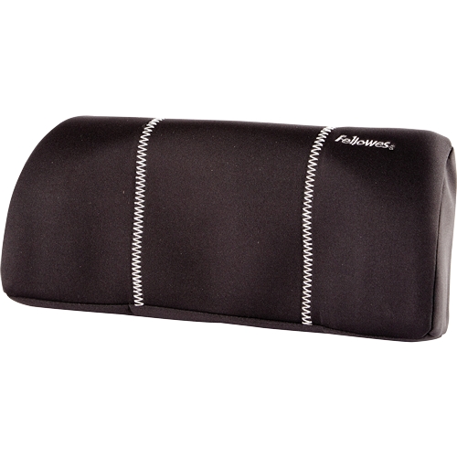 Fellowes Cojin Lumbar Portatil - Correa Ajustable - Funda Extraible y Lavable - Color Negro