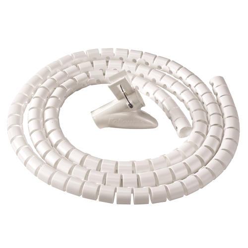 Fellowes CableZip Organizador de Cables - Reutilizable - Incluye Herramienta de Montaje - Color Blanco