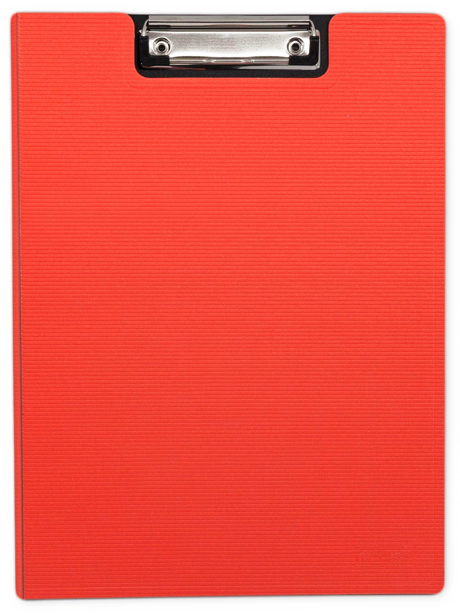 MKtape Carpeta de Plastico con Clip Superior y Tapa - Tamao A4 - Color Coral