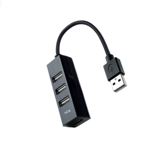 Nanocable Hub USB-A 2.0 con 4x USB-A 2.0 - Cable de 0.15m