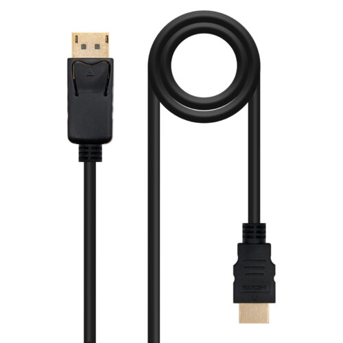 Nanocable Cable Conversor Displayport a HDMI - DP/M - HDMI/M - 1 m - Color Negro