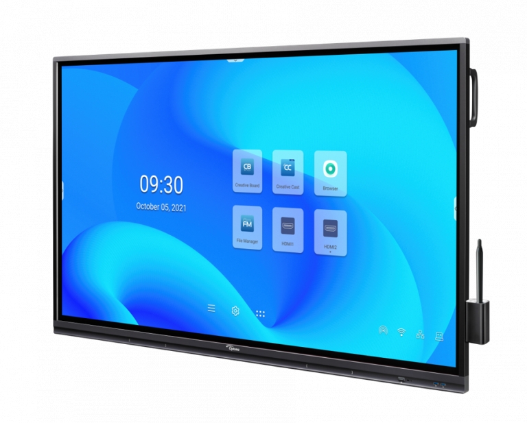 Optoma Creative Touch 5752RK Pizarra Interactiva Tactil 75" UltraHD 4K - Tiempo de Respuesta 6ms - 20 Puntos Tactiles Simultaneos - HDMI, VGA, USB 2.0, 3.0 y C, RS232, RJ45 - VESA 800x400mm